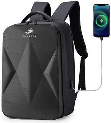Emperor Exclusive Harshell Premium Quality with USB charging Port for men and women 32 L Laptop Backpack(Black)