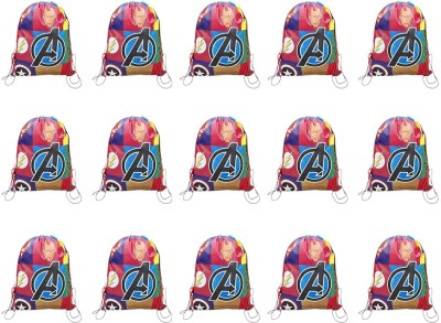 SV Traders Aveengers Theme 24 Pieces Sack Bags/Drawstring Bags 5 L Backpack(Multicolor)