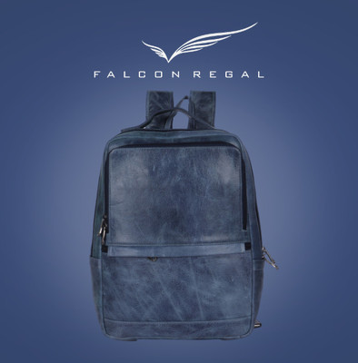 Falcon Regal Dominion Crest 24 L Laptop Backpack(Blue)