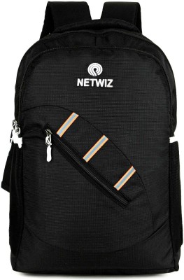 Netwiz Casual Laptop Backpack | Office Bag | School Bag | College Bag Waterproof School Bag(Black, 25 L)