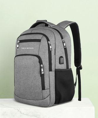True Human Anti-Theft backpack With USB charging Port travel Bag,Office bag,college bag 32 L Backpack(Grey)