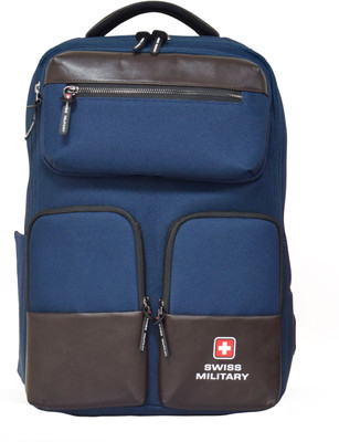SWISS MILITARY BLIZZARD Laptop Backpack with USB & Type C Charging Port 21 L Laptop Backpack(Blue)