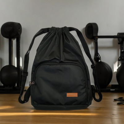 Alienoid Activity Drawstring Sack With Adjuster Buckle for Gym, Trekking & Other Sports 15 L Backpack(Black)
