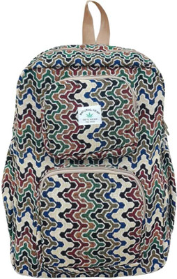 Shreel World hemp unisex backpack 18 inch suprim print 28 L Laptop Backpack(Multicolor)