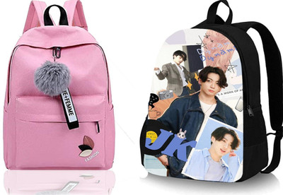 Shishtha A_@ PINK_ FSN_^^ 1 & DGTL-027_@@_1PC_abc 30 L Backpack(Pink, Black)