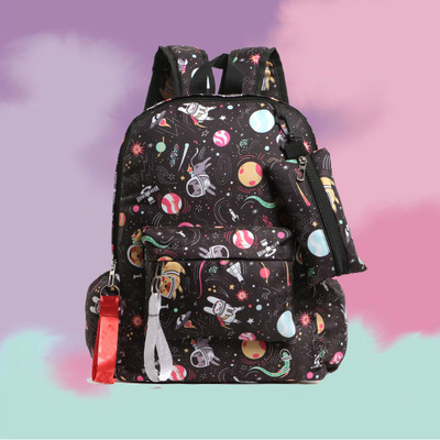 Reprox Women backpack awesome quality collage and schooling for girls backpacks 15 L Laptop Backpack(Black)