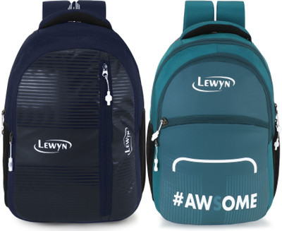 LEWYN Casual Bag Office Bag/School Bag/College Bag /Unisex travel Waterproof backpack 32 L Backpack(Green, Blue)