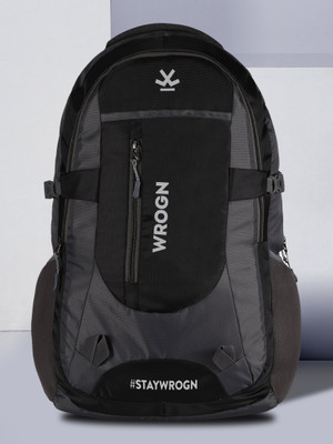 WROGN Spacy unisex fits upto 16 Inches/college/school bag 55 L Backpack(Black, Grey)