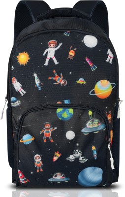 Shavi Bag Kids 20L Universe Print Waterproof Casual/School Bag for Children Boys And Girl 20 L Backpack(Black)