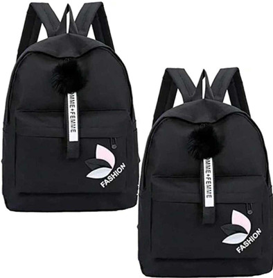 khatushyam collection BLACK & BLACK FAISHION PARA COMBOb 20 L Laptop Backpack(Black)