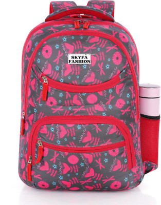 SKYFA FASHION Girls Boys College Backpack Coaching Tuition Bag 32 L Laptop Backpack(Red)