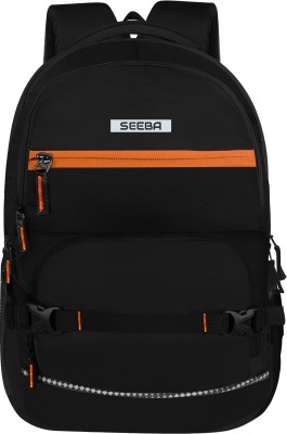 SEEBA Spacy 5 Zipper Unisex Laptop Backpack-Casual Bag-Office Bag With Rain Cover 35 L Laptop Backpack(Black)