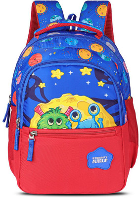 Priority 14 Inch Monster Printed School Red 20 L Backpack(Red)
