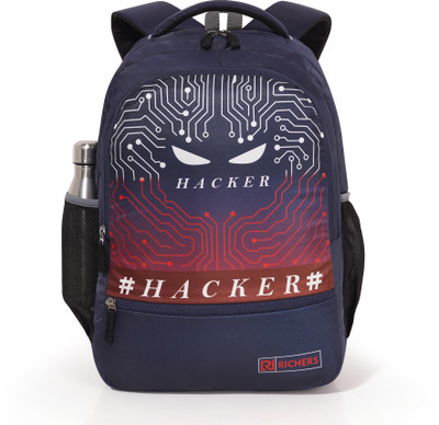 Richers CasualBackpack in Black Polyester Spacious Compartments & Hidden Storage 35 L Backpack(Black)