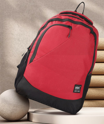 HRX by Hrithik Roshan Unisex Striped Backpack 23 L Backpack(Red)