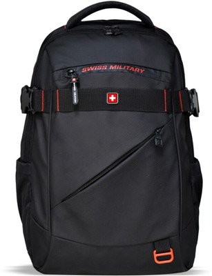 SWISS MILITARY GHOST X Multi Utility Backpack with Headphone Socket 30 L Backpack(Black, Red)