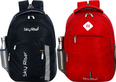 SKY RISE backpack75 35 L Laptop Backpack(Red, Black)