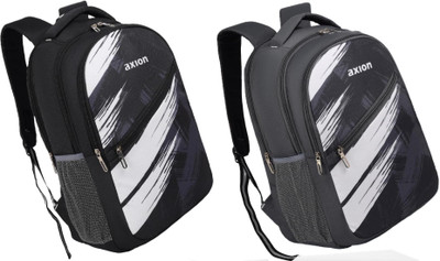 Axion Large 30L Backpack for Men Laptop Bags Women College School Waterproof Bagpack 30 L Backpack(Black, Grey)