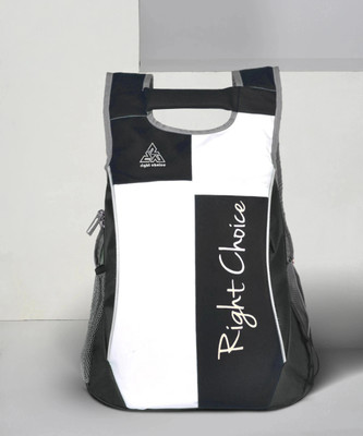 RIGHT CHOICE ( 2200 )stylish tuff quality college school casual bag boy & girl 21 L Laptop Backpack(Black, White)