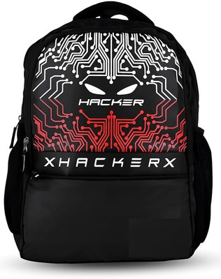 Anany HACKER Bag with 2 Secret Pockets, 28 litres Large Size Laptop Backpack, Black 28 L Backpack(Black)