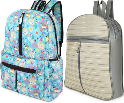 M R ALKA Backpack For Girls Travel Bag | Small Shoulder bag 25 L Backpack(Grey, Multicolor)