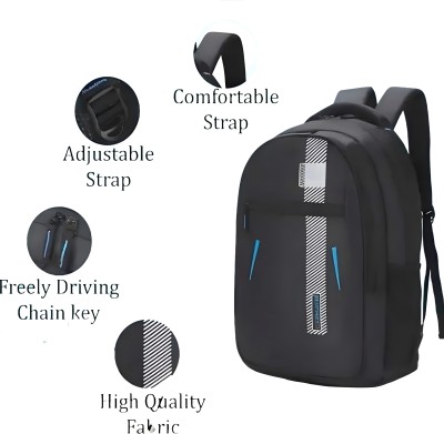 HINEX BAGS Large 35 L Laptop Backpack men and women backpack for school bag college bag 35 L Laptop Backpack(Black)