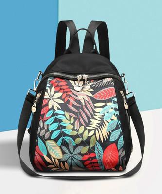 JAISOM Women's Small Backpack Theft Proof Bag For Women ( Multicolor ) | Affordable 20 L Backpack(Black)