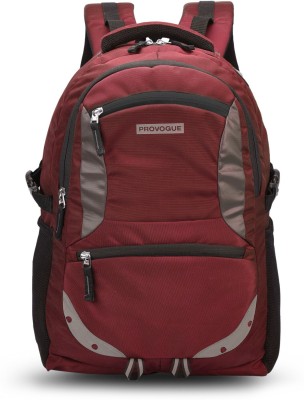 PROVOGUE Spacy unisex backpack with rain cover and reflective strip 35 L Laptop Backpack(Maroon)