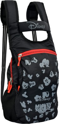 KUBER INDUSTRIES Polyester Waterproof Disney Mickey Mouse Face Print Backpack(Black) 18 L Backpack(Black)