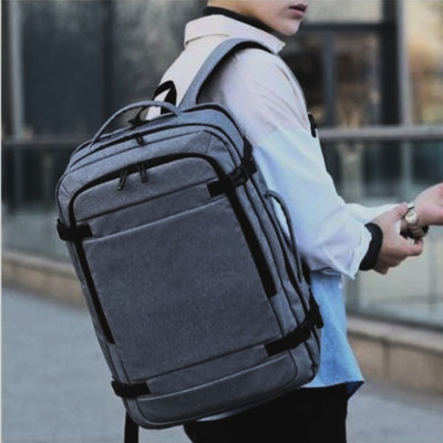 Nexfo Gets Better Laptop Backpack Unisex Travel Rucksack hiking fits upto 17.3 with Raincover 45 L Laptop Backpack(Grey)