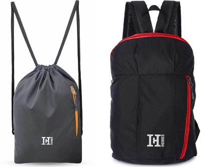 H-Hemes Stylish Beautiful Elegant Backpack for Men Women Boys Girls 12 L Backpack(Black, Grey)