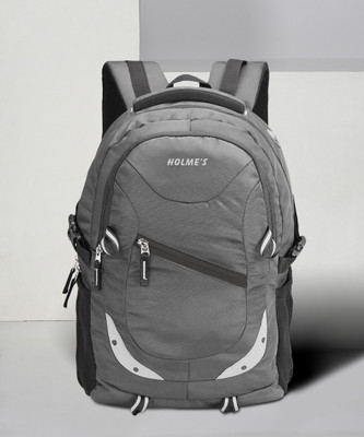 HOLME'S Laptop Backpack 1008 Unisex Spacy With Rain Cover And Reflective Strip 35 L Backpack(Grey)