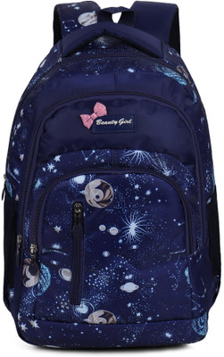 BEAUTY GIRLS Polyester DESIGNER FLOWER PRINT School 30 L Backpack(Multicolor)