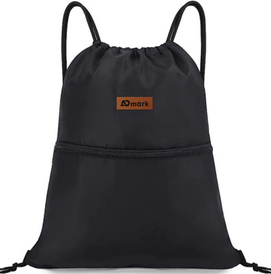 ADMARK Attractive double zipper Drawstring bag, Backpack,string bag dori bag casual bag 18 L Backpack(Black)