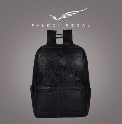 Falcon Regal Dominion Crest 24 L Laptop Backpack(Black)