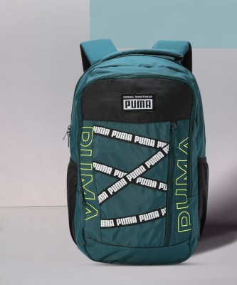 PUMA TapeColorblock Backpack 28.2 L Laptop Backpack(Green)