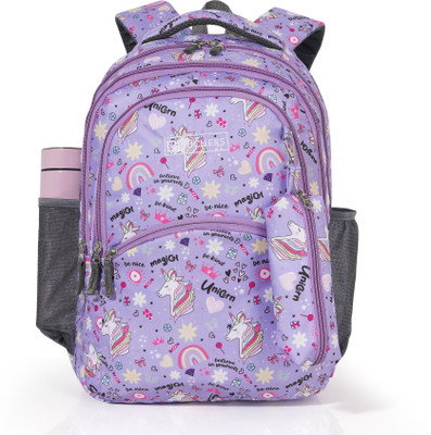 Richers Polyester Floral Printed College Tuition Laptop Backpack Bag for 35 L Backpack(Pink)