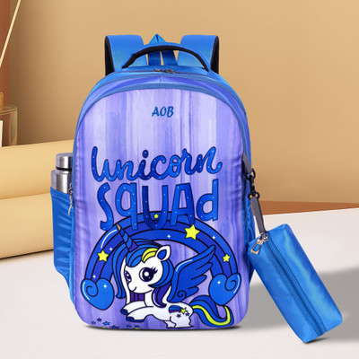 aob UNICORN SCHOOL BAGS FOR BOYS&GIRLS 40 L Laptop Backpack(Blue)