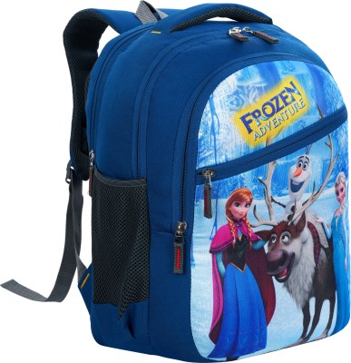 Wayaq FROZEN Premium Lightweight School Bag ( 1st 2nd 3rd 4th 5th Class ) Girls & Boys Waterproof School Bag(Blue, Grey, 37 L)