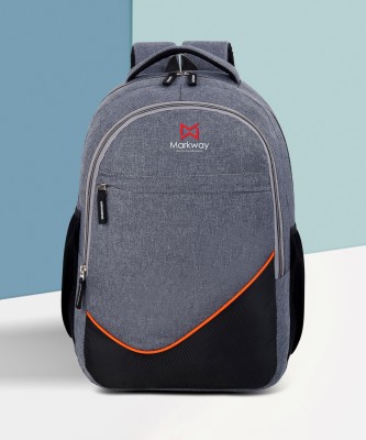 markway Laptop Backpack Water Resistant Backpack (Blue) Waterproof School Bag 35 L Backpack(Grey)