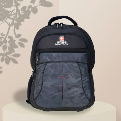 SWISS MILITARY Camouflage Multi-Utility 31 L Laptop Backpack(Black)