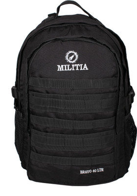 MILITIA RB-TACTICAL-40L-BRAVO-BLK 40 L Backpack(Black)