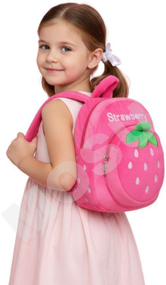 MOSU Soft Plush Cartoon Kids School Bag Boys & Girls (1–6 Yrs) Nursery, UKG, NKG 10 L Backpack(Pink)