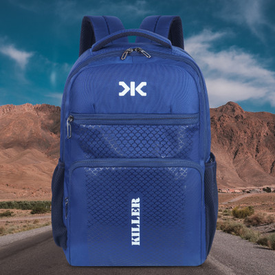 KILLER STEEDY STYLISH LAPTOP BAGPACK WITH RAINCOVER 35 L Laptop Backpack(Black)