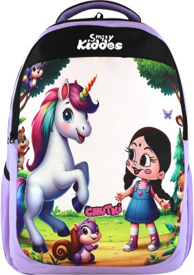 smily kiddos Licensed Chhota Bheem Chutki Junior Backpack 1 - Purple 22 L Backpack(Purple)