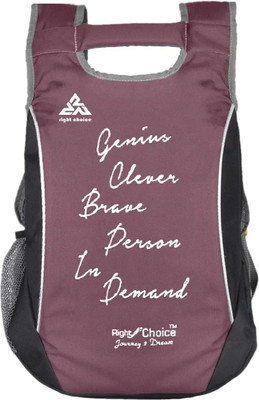 RIGHT CHOICE (2217) black purple stylish tuff quality college school casual bag boy & girl 5 L Backpack(Purple, Black)