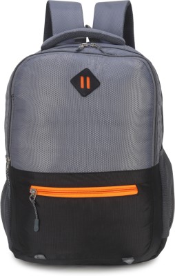 MONVELLI 2043_BLACK ORANGE_14 35 L Backpack(Black, Orange, Grey)