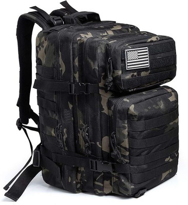 XPEDITION XPERTS Tactical Backpack for Men, Military Bag TAC-8855 45 L Backpack(Black)