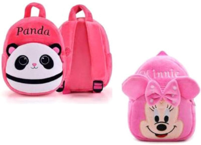 Aveek AVK-Pink Minnie With Pink Panda_pk_p21 10 L Backpack(Multicolor)