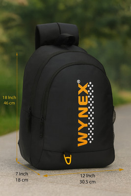 wynex Laptop Backpack with Organizer & Bottle Holder 30 L Laptop Backpack(Black)